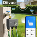 Diivoo 4-Zonen WiFi Ethernet Bewässerungstimer Messing Smart Garten Automatisches Bewässerungssystem App-Steuerung
