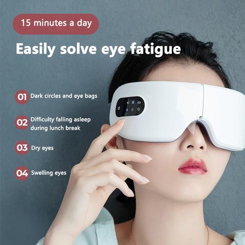 Smart Eye Massager Vibration Bluetooth Musik Beheizt Augenmaske Trockene Müdigkeit Tragbar Faltbar