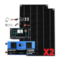 SOECOPO 7000W Solar Kit Off-Grid Solarsystem Komplett USB 5V 100A Controller 2x Solarpanels 12V 220V Wechselrichter