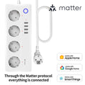 BORUIDAPLS Matter Smart Steckdosenleiste EU Apple HomeKit Siri SmartThings Google 220V 16A Smart Home