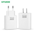 UYUXIO 30W USB-C Schnellladegerät Dual-Port Wandladegerät iPhone 16 15 Samsung S25