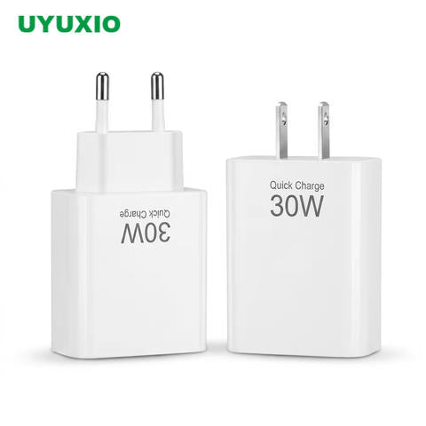 UYUXIO 30W USB-C Schnellladegerät Dual-Port Wandladegerät iPhone 16 15 Samsung S25