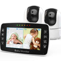 Smart Video Babyphone 4.3 Zoll 2 Kameras Wireless PTZ Nachtsicht Temperatur Überwachung Smart
