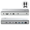 WAVLINK Thunderbolt 4 Dockingstation 8K Triple 4K 13-in-1 96W 40Gbps 2.5G RJ45 USB-C Hub Laptop MacBook Smart