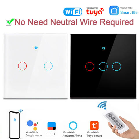 AXUS Wandschalter Tuya Smart Life WiFi Fernbedienung Touch-Steuerung WLAN Smart Switch Alexa Google Home