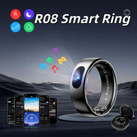 R08 Smart Ring Gesundheits- und Schlafmonitor 5ATM Herzfrequenz Multi-Sport Ladecase