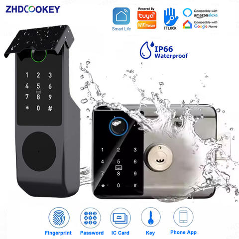Tuya WLAN Smart Schloss Fingerabdruck RFID APP Fernbedienung TTLock Bluetooth Elektronisch Wasserdicht
