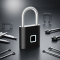 KERUI Fingerabdruck Smart Vorhängeschloss Schlüssellos USB Aufladbar Wasserdicht 0,2 Sek Entriegelung