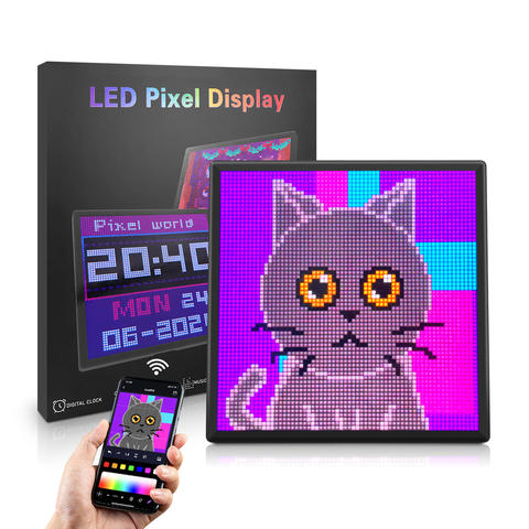 Smart RGB USB LED Matrix Pixel Display Panel Bluetooth App Programmierbar Anime Text Uhr Digital