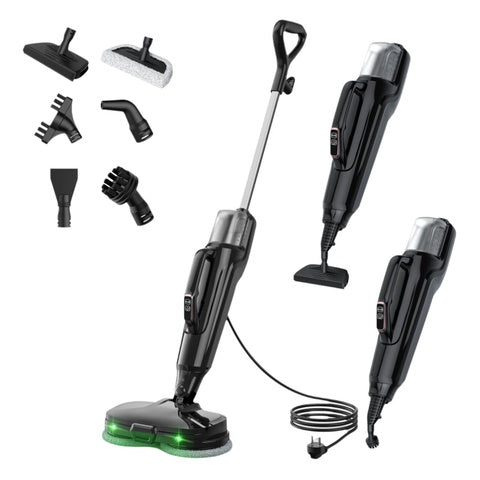 Lubluelu Dampfmopp 1580W Abnehmbarer Dampfreiniger 99.9% Keime Viren Boden Polierfunktion Smart