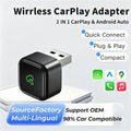 Mini 2-in-1 Wireless CarPlay Adapter Android Auto Dongle WiFi USB Plug-and-Play
