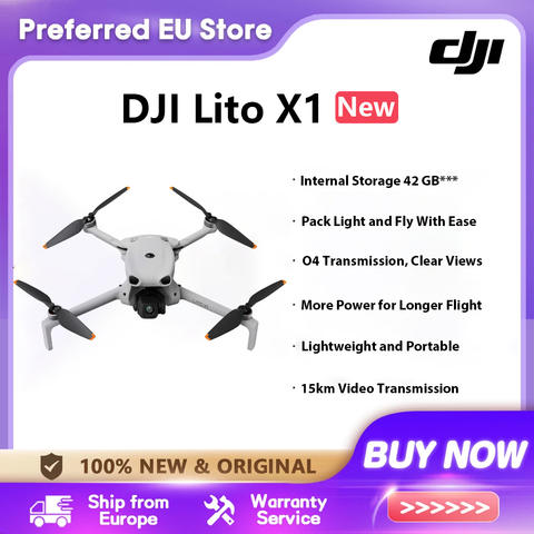 DJI Lito X1 Smart 4K Drohne Faltbar Leichtgewicht Hinderniserkennung ActiveTrack 1.3 Zoll Sensor 15km FPV C0 Smart