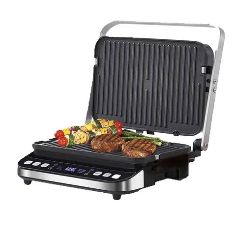 BioloMix 2000W Digital Kontaktgrill 180° Öffnung Waffeleisen-Platten Panini Elektrisch Smart