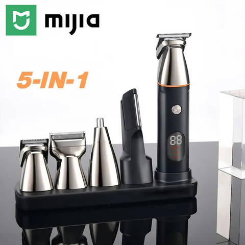 Mijia 5-in-1 Haarschneidemaschine LCD Display Professionell Elektrischer Rasierer Friseur Smart