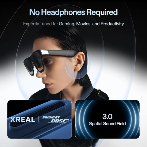 XREAL One Pro AR-Brille X1-Chip 57° FOV 171 Zoll 120Hz FHD Bose Sound 3DoF iPhone Mac Switch Android Smart