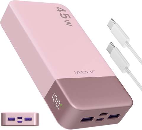 JUOVI Powerbank 20000mAh 45W Schnellladegerät Superschnell LED-Anzeige iPhone 17 16 15