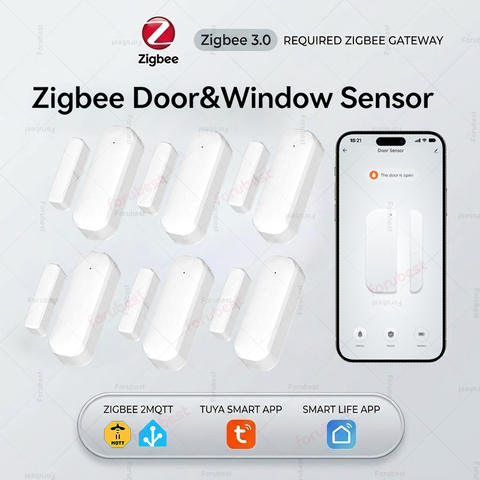 Zigbee Türsensor Fenstersensor Magnetisch Offen-Geschlossen-Detektor Smart Home Tuya Z2M HA Hub