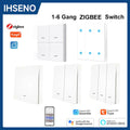 Tuya ZigBee Drahtlos Szene Schalter 1 2 3 4 6 Gang Push Button Smart Life Alexa Google