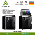 Creality K2 Combo 3D-Drucker Auto-Nivellierung Mehrfarbendruck 16 Farben CFS 600mm/s KI-Kamera