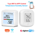 Tuya Smart WiFi Bluetooth Temperatur Feuchtigkeitssensor Hintergrundbeleuchtung Hygrometer APP Detektor