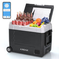 KROAK 55L Dual-Zone Kompressor-Kühlbox Auto Camping 12V 24V DC 100-240V AC Gefrierschrank Tragbar Smart