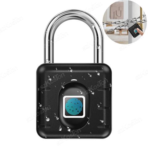 Fingerabdruck Vorhängeschloss IP67 Wasserdicht Biometrisch Schlüssellos Gepäck Koffer Fitness