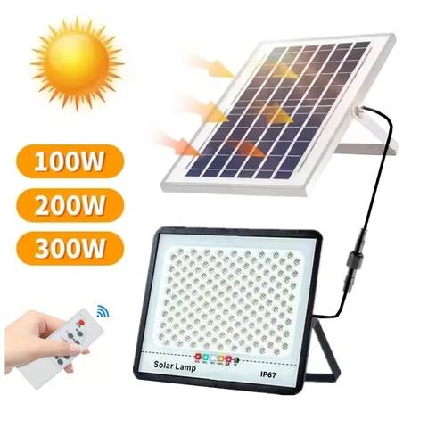Superhelles Solarlicht LED Flutlicht 100W 200W 300W IP67 wasserdicht Außen Innenhoflicht