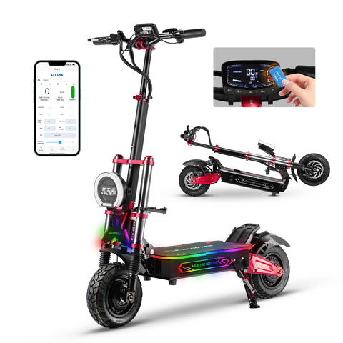 BOYUEDA S5 Elektroroller 6000W Doppelmotor 60V 38Ah 120km 85km/h NFC App RGB Offroad Smart