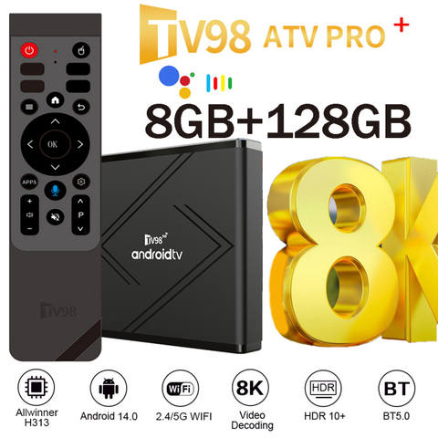 Android 16 Smart TV Box Rockchip RK3518 8GB 128GB WiFi6 BT5.4 8K 4K HD Sprachassistent Smart Media Player IPTV