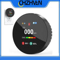 CHZHVAN 4-in-1 Erdgas CO Alarm Kohlenmonoxid Gasdetektor 85dB Sirene Temperatur Luftfeuchtigkeit