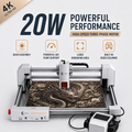 Carverall JL9 Smart Laser Graviermaschine 20W 300x300mm Doppelmotor 0.01mm Präzision Luftunterstützung WiFi APP Smart