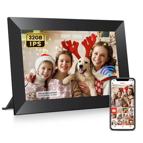 Frameo 10.1 Zoll 32GB Smart WiFi Bilderrahmen IPS HD Touchscreen Wandmontage Smart