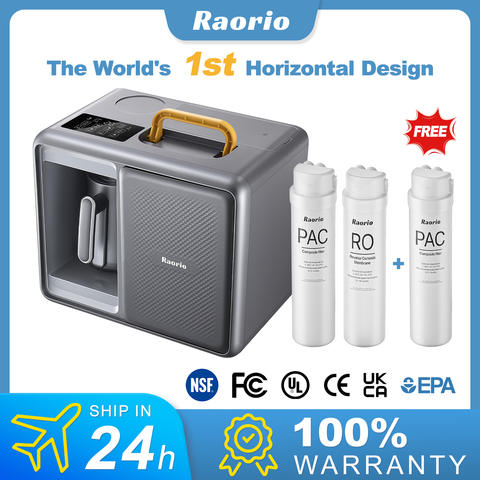 Raorio Outdoor Camping Wasserfilter Tragbar RO+UV 5-Stufen Umkehrosmose Wassererwärmung Smart