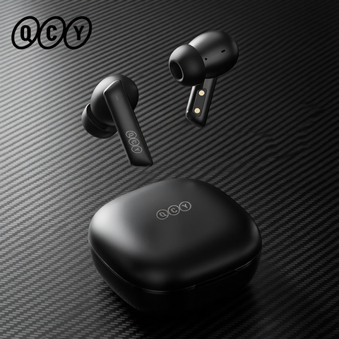 QCY HT05 ANC Drahtlose Kopfhörer 40dB Noise Cancelling Bluetooth 5.2 6 Mic ENC HD Anruf TWS Transparenz Modus