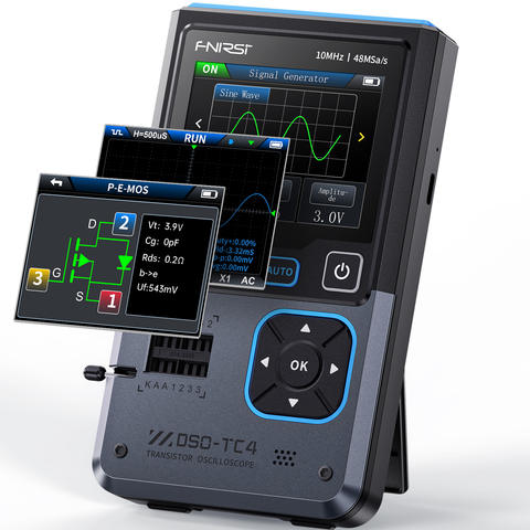 FNIRSI DSO-TC4 DSO-TC3 3-in-1 Handheld Digital Oszilloskop Transistor Tester Signalquelle Tragbar