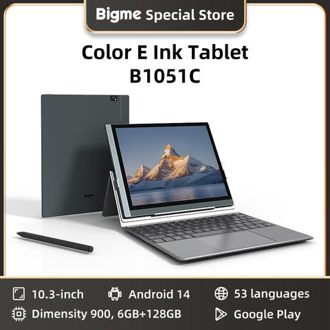 BIGME B1051C 10.3 Zoll Farb E-Ink E-Reader 6+128GB Android 14 Tablet eBook Smart