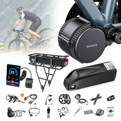 BAFANG BBS02 48V 750W Mittelmotor Kit E-Bike Umbausatz LCD Display Hailong Akku 20Ah Smart
