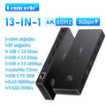 Lemorele 13-in-1 USB HUB HDMI DP 4K 60Hz Adapter RJ45 Splitter Typ-C 3.0 PD 100W Dockingstation Macbook Laptop