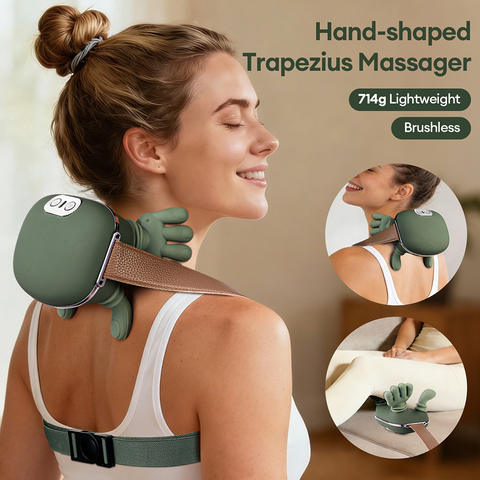 4D Bionic Finger Hals Schulter Massagegerät Kabellos Zervikale Trapez Knet Massage Schal Bürstenlos Smart