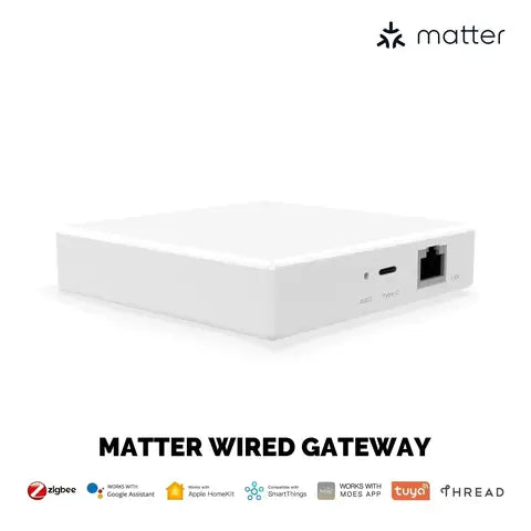 MOES Tuya Smart Matter Thread Zigbee Gateway Hub Homekit Siri Smartthings Google Alexa Sprachsteuerung Smart