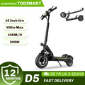 TODIMART D5 500W 48V Offroad E-Scooter Smart App Doppelte Stoßdämpfung 10 Zoll Erwachsene Smart