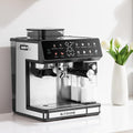 BlitzHome CM5710 Kaffeevollautomat integriertes Mahlwerk Doppelkessel Automatischer Milchaufschäumer Heiß Kalt Smart Home