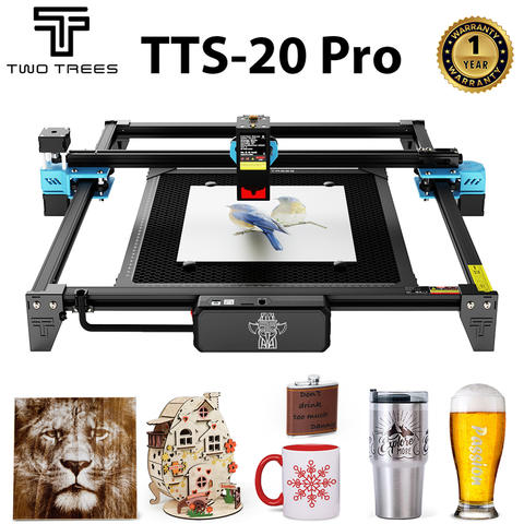 Twotrees TTS-20 Pro Metall Lasergraviermaschine WiFi Offline 20W CNC Schneidemaschine Smart
