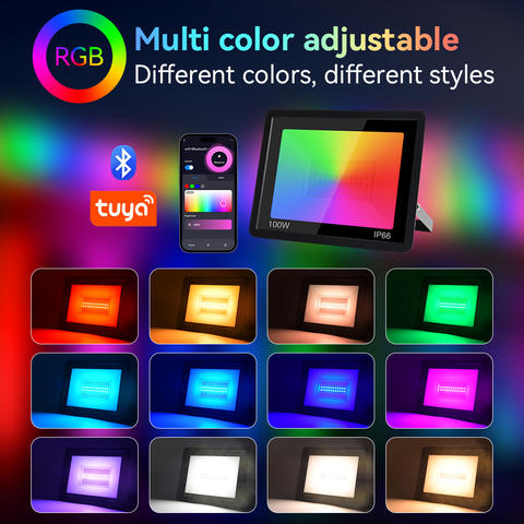 Tuya WiFi RGB LED Flutlicht 100W Outdoor IP65 Wasserdicht Garten Hof Smart App Sprachsteuerung