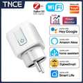TNCE TUYA Smart Plug WiFi Zigbee3.0 Steckdose EU 16A Power Monitor Timing Funktion Alexa Google Home