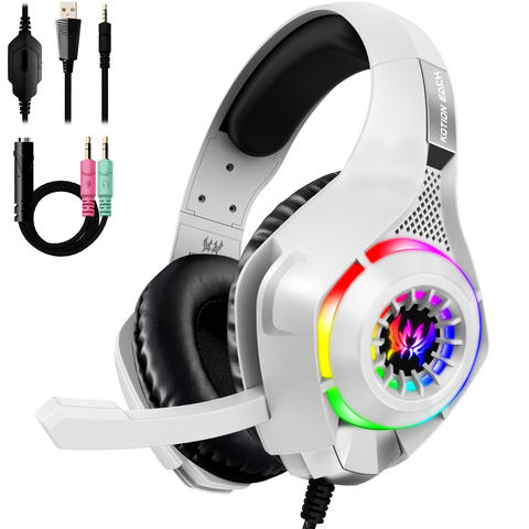 GS410 Wired Gaming Headset Noise Cancelling Mic Deep Bass RGB 3.5mm PS4 PS5 Switch Laptop