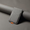 Premium PU Leder Magnetischer Kartenhalter RFID Anti-Skimming Wallet MagSafe Kabellos Smartphone