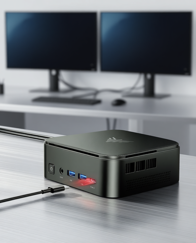 Mini-PC AMD Ryzen 7 7735HS 32GB RAM 512GB SSD Gaming 4K HDMI DP Type-C WLAN Windows 11 Pro Desktop Computer