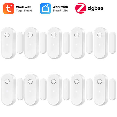 Tuya Zigbee Türsensor Fenster Einbruch Detektor Automations-Verknüpfung Echtzeit Monitor Smart Life App Gateway