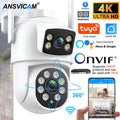ANSVICAM Tuya Smart PTZ Kamera 8K Dual-Objektiv Alexa Google Onvif NVR Outdoor Auto-Tracking Nacht Smart